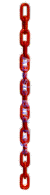 RM PC1R 1 INCH RED PLASTIC CHAIN PER FOOT